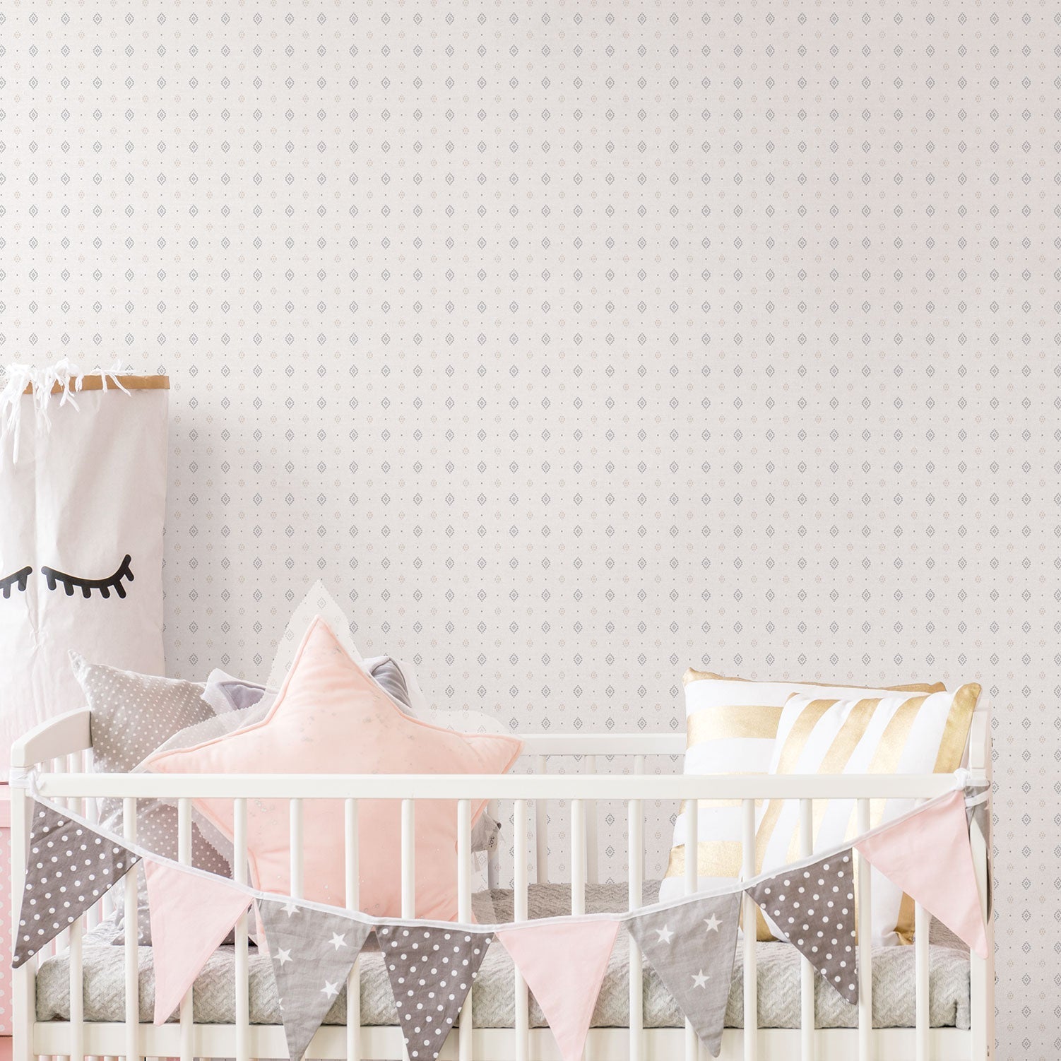 Just 4 Kids 2 Ethnic Print Wallpaper - Beige / Grey - Galerie - G56530 - Premier Wallcovering