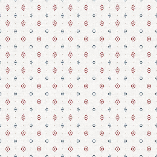 Just 4 Kids 2 Ethnic Print Wallpaper - Red / Blue - Galerie - G56529 - Premier Wallcovering