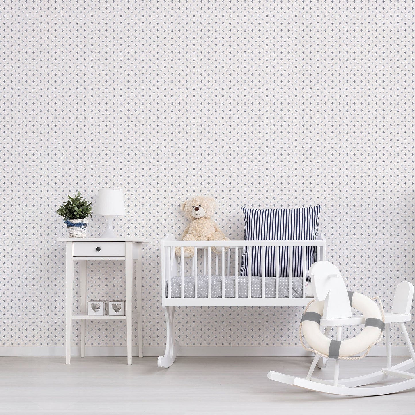 Just 4 Kids 2 Ethnic Print Wallpaper - Blue / Beige - Galerie - G56531 - Premier Wallcovering