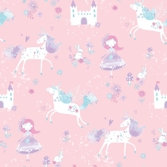 Just 4 Kids 2 Fairytale Wallpaper - Pink / Lilac - Galerie - G56523 - Premier Wallcovering