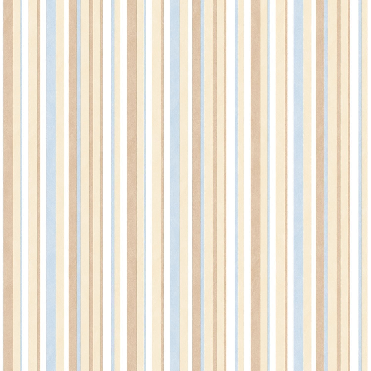 Just 4 Kids 2 Multi Stripe Wallpaper - Brown / Blue - Galerie - G56040 - Premier Wallcovering