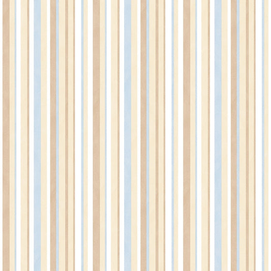 Just 4 Kids 2 Multi Stripe Wallpaper - Brown / Blue - Galerie - G56040 - Premier Wallcovering