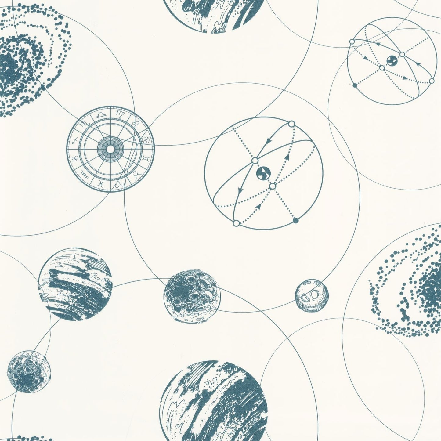 Just Fly Wallpaper - Bleu Canard - Caselio - 103256097 - Premier Wallcovering