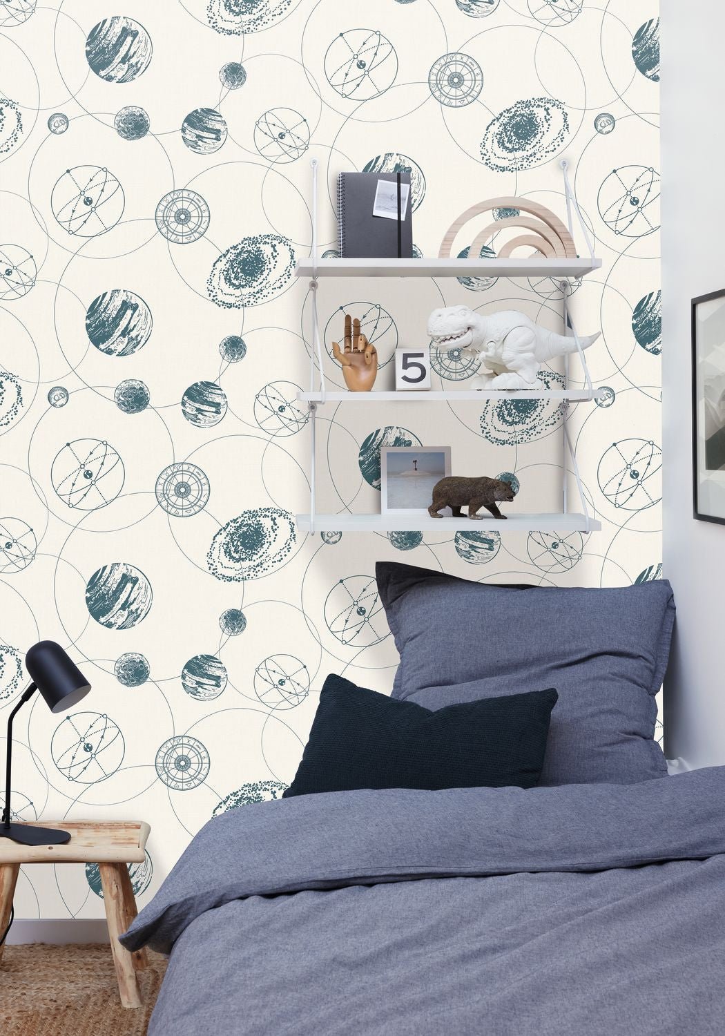 Just Fly Wallpaper - Bleu Canard - Caselio - 103256097 - Premier Wallcovering