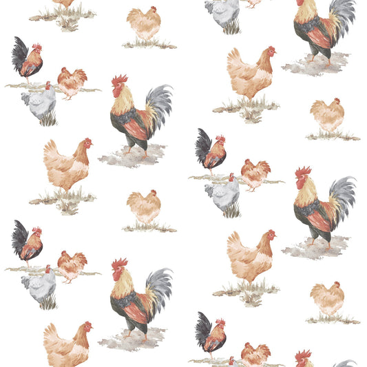 Just Kitchens Free Range Wallpaper - Black / Red / Beige - Galerie - G45415 - Premier Wallcovering