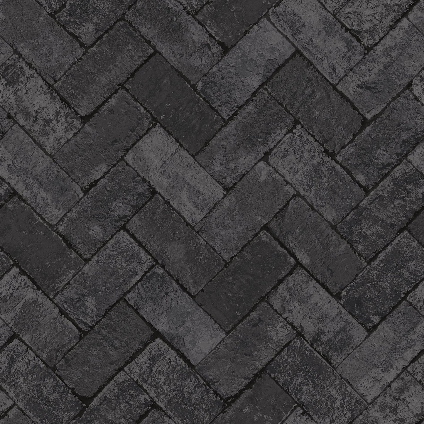 Just Kitchens Herringbone Brick Wallpaper - Black - Galerie - G45426 - Premier Wallcovering