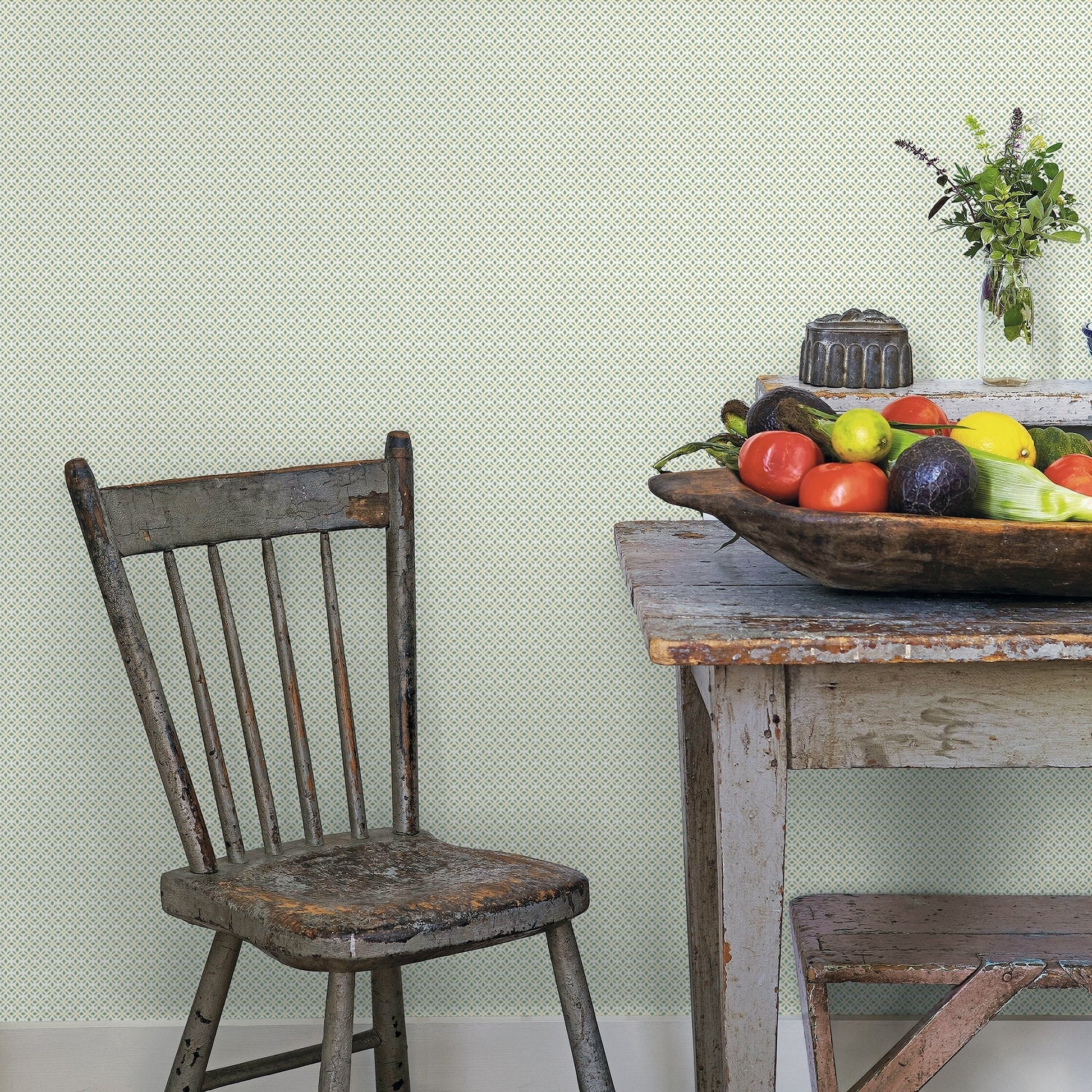 Just Kitchens Leaf Dot Spot Wallpaper - Green / Yellow - Galerie - G45434 - Premier Wallcovering