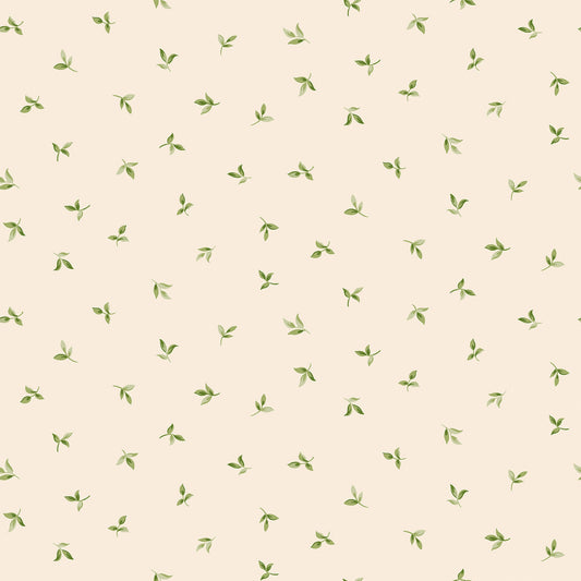 Just Kitchens Leaf Toss Wallpaper - Taupe / Green - Galerie - G45436 - Premier Wallcovering