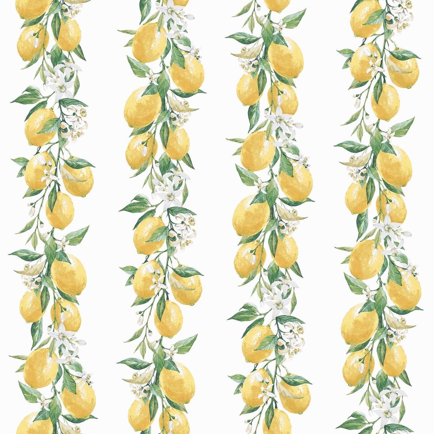 Just Kitchens Lemon Stripe Wallpaper - Yellow / White / Green - Galerie - G45441 - Premier Wallcovering