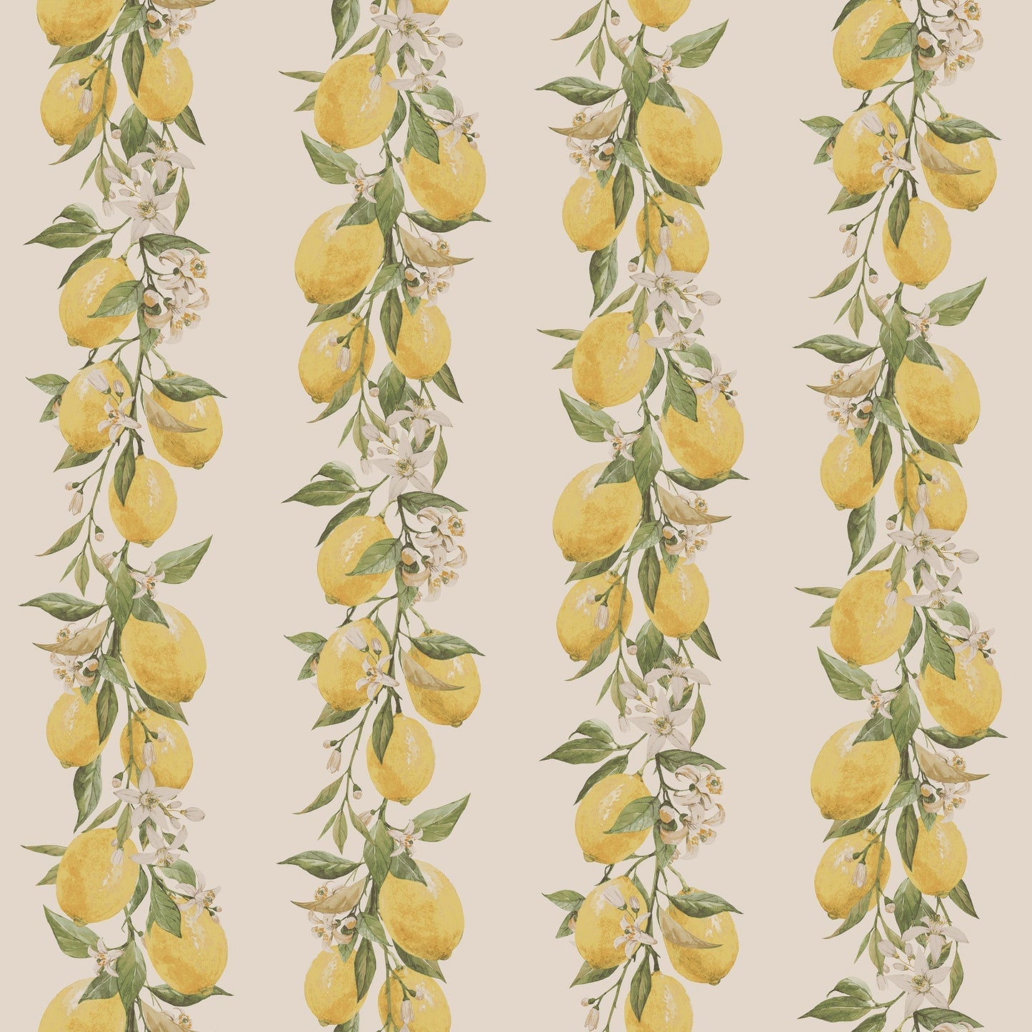 Just Kitchens Lemon Stripe Wallpaper - Yellow / Beige - Galerie - G45440 - Premier Wallcovering