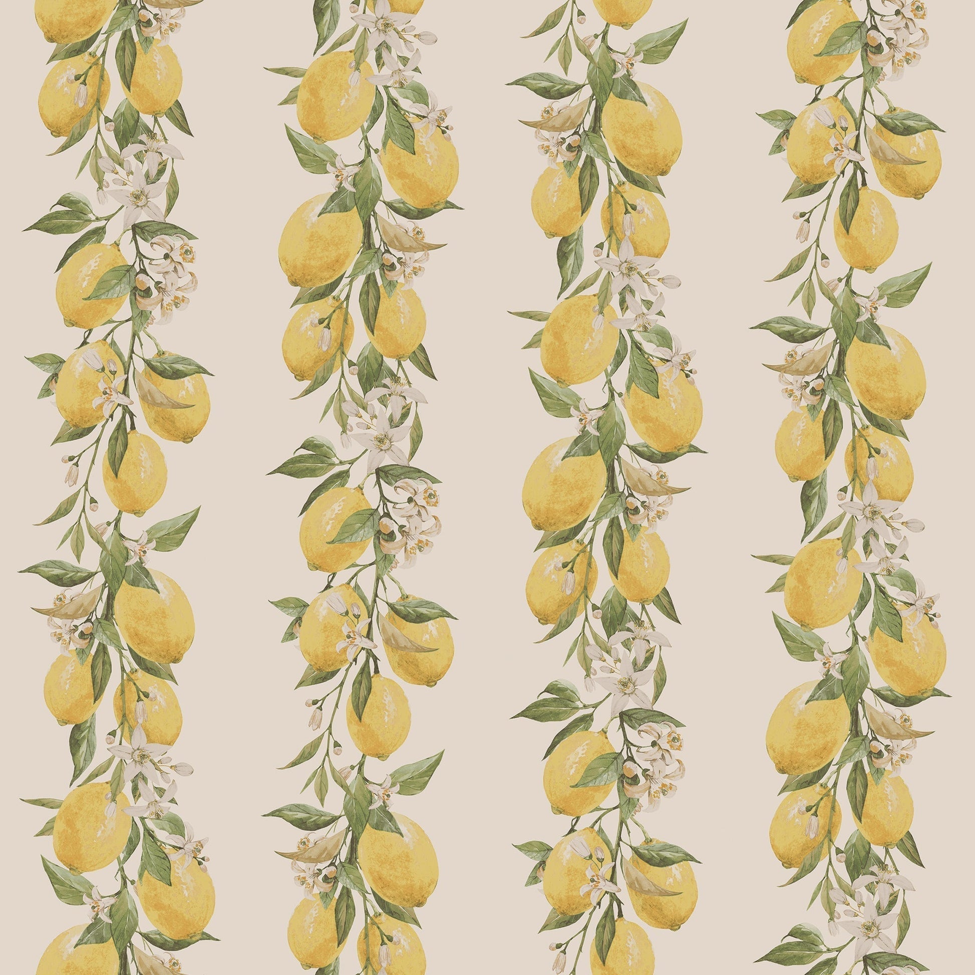 Just Kitchens Lemon Stripe Wallpaper - Yellow / Beige - Galerie - G45440 - Premier Wallcovering