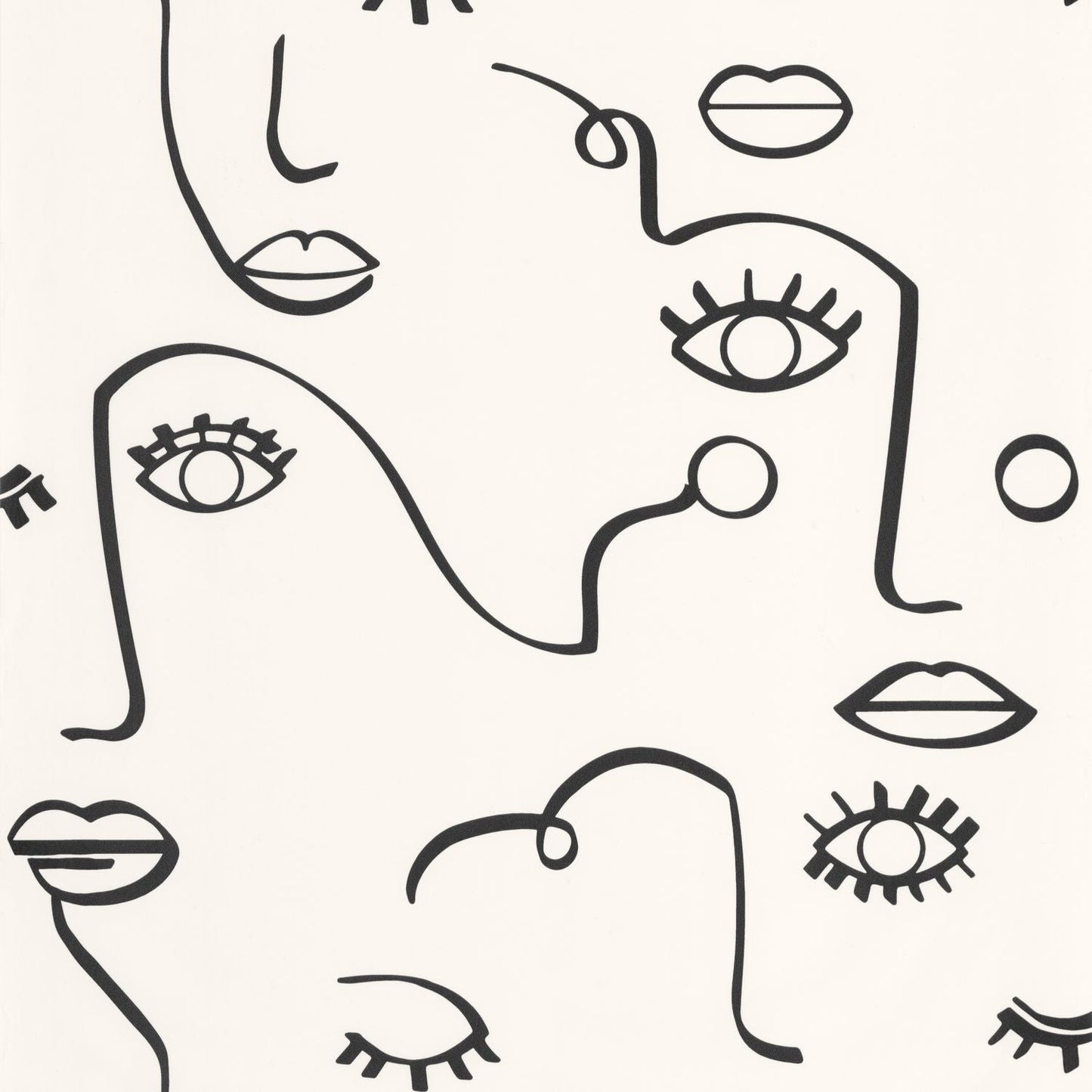 Just Smile Wallpaper - Noir Et Blanc - Caselio - 103339010 - Premier Wallcovering