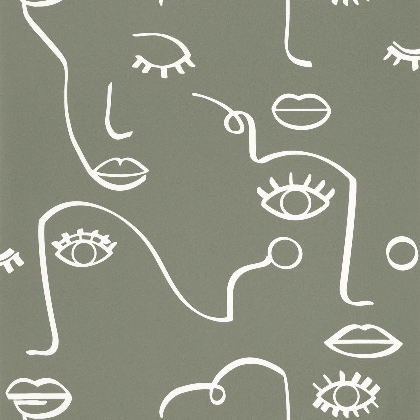 Just Smile Wallpaper - Kaki - Caselio - 103337007 - Premier Wallcovering