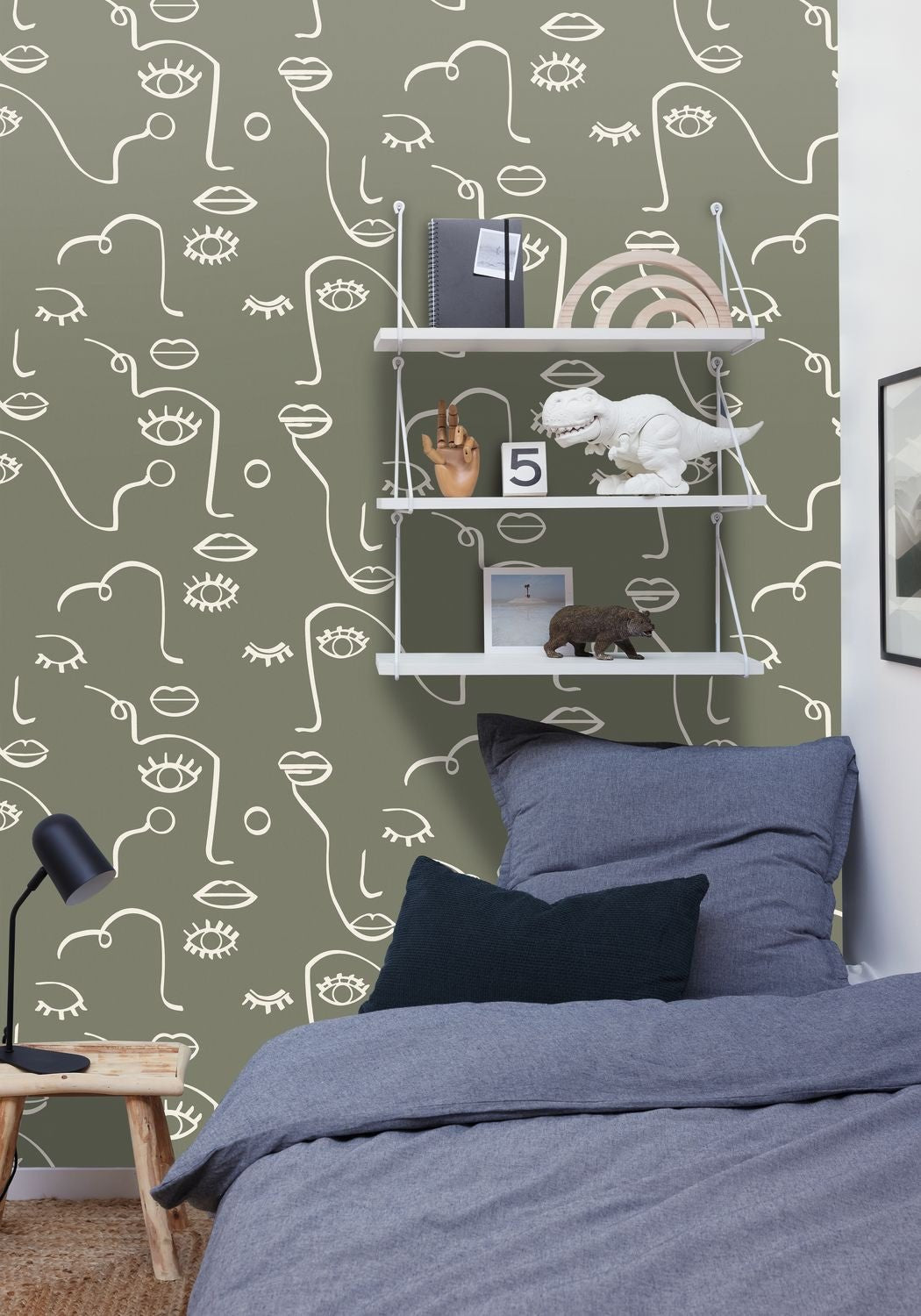 Just Smile Wallpaper - Kaki - Caselio - 103337007 - Premier Wallcovering