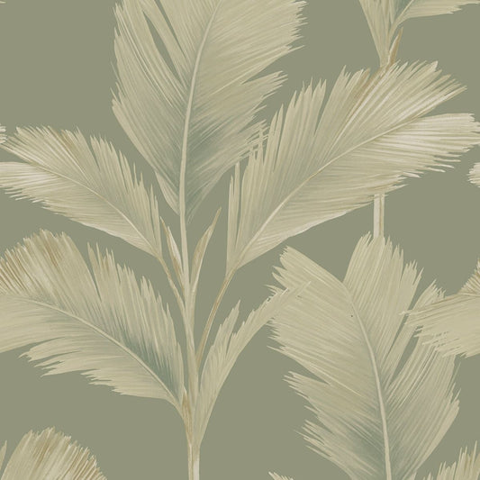 Kailani Leaf Wallpaper - Sage Green - Belgravia - 59120 - Premier Wallcovering