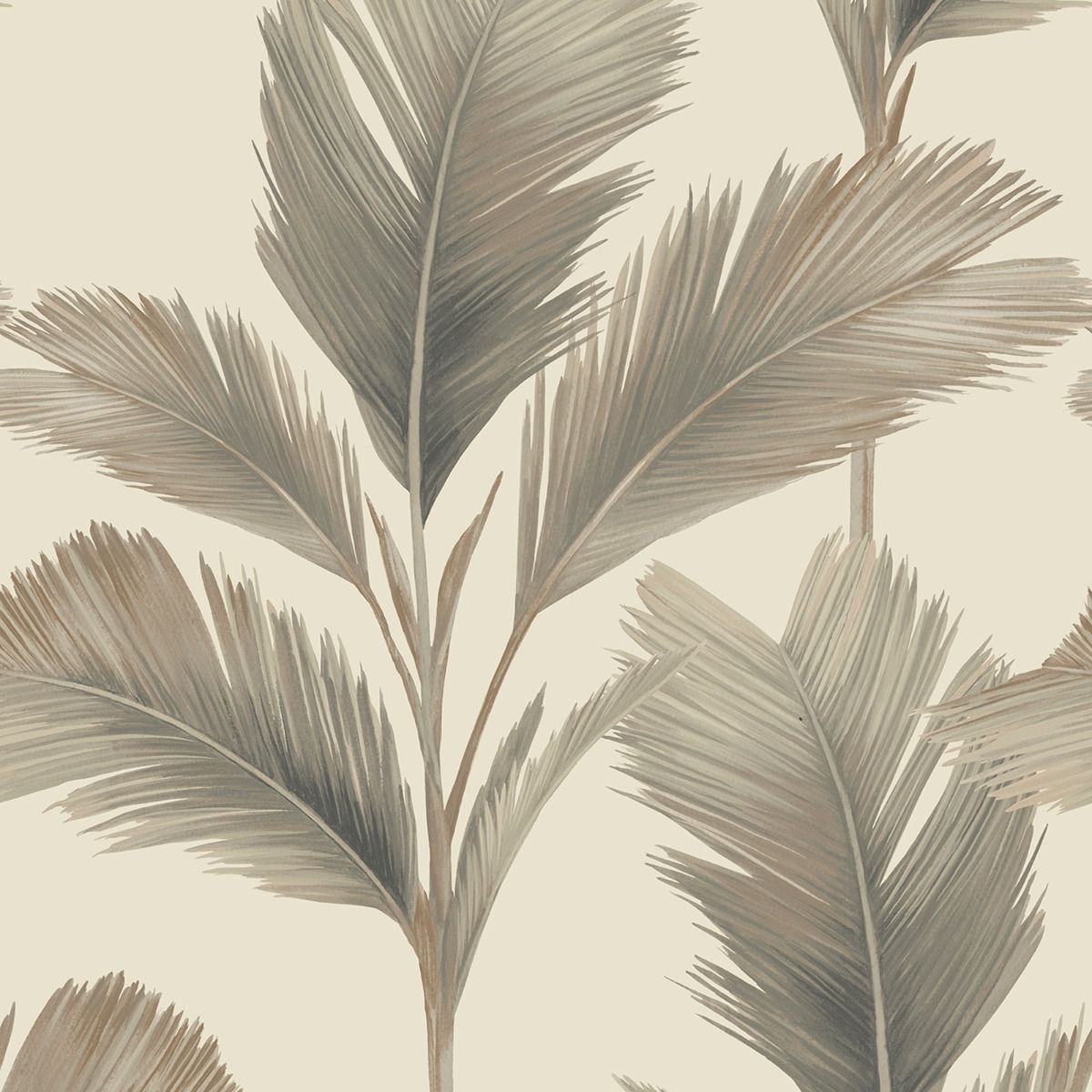 Kailani Leaf Wallpaper - Cream / Beige - Belgravia - 59121 - Premier Wallcovering