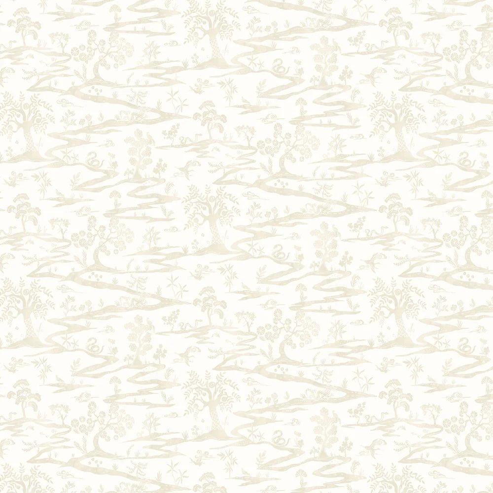 Kaiwa Wallpaper - Lace White - Ohpopsi - HAN50107W - Premier Wallcovering
