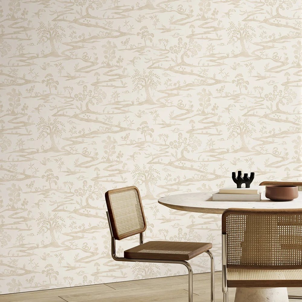 Kaiwa Wallpaper - Lace White - Ohpopsi - HAN50107W - Premier Wallcovering