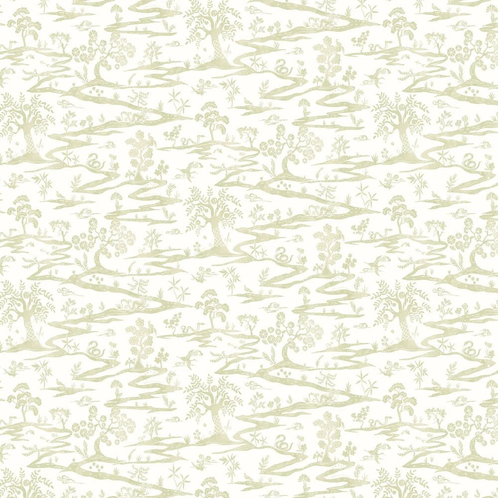 Kaiwa Wallpaper - Green Tea - Ohpopsi - HAN50106W - Premier Wallcovering