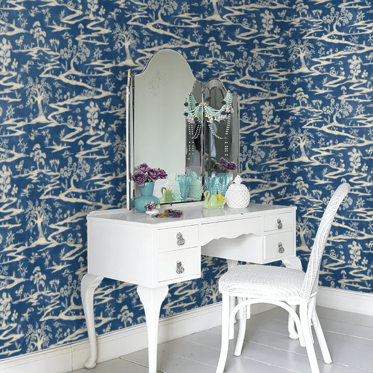 Kaiwa Wallpaper - Cobalt - Ohpopsi - HAN50110W - Premier Wallcovering