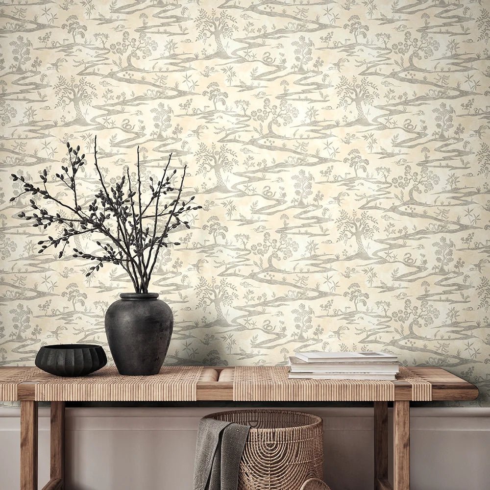 Kaiwa Wallpaper - Wolf Mist - Ohpopsi - HAN50108W - Premier Wallcovering