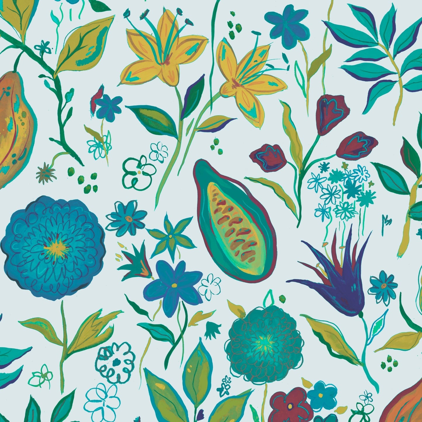 Kakao Wallpaper - Acai-Blue - Wear The Walls - KAAB807652 - Premier Wallcovering