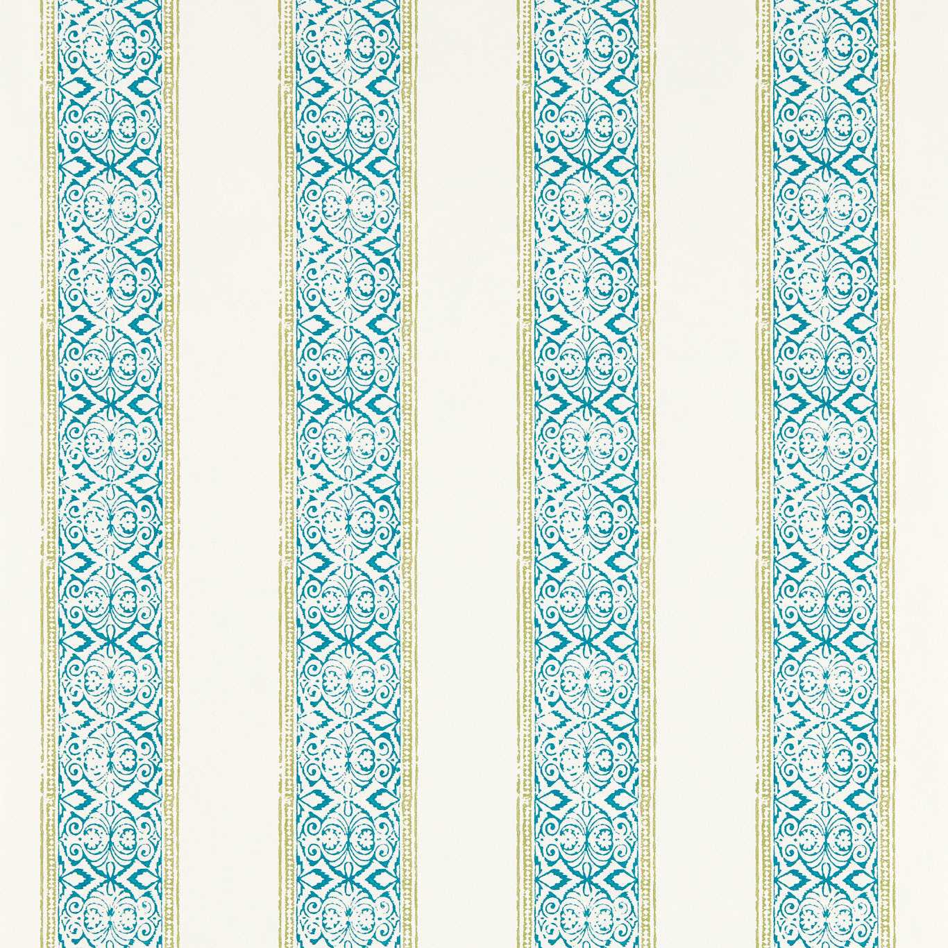 Kalamkari Wallpaper - Teal - Clarke & Clarke - W0237/04 - Premier Wallcovering