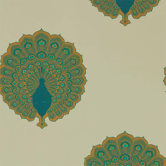 Kalapi Wallpaper - Peacock - Sanderson - DCPW216757 - Premier Wallcovering