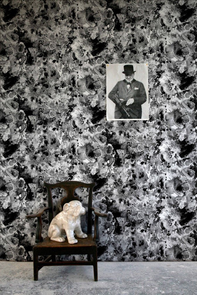 Kaleido Splatt All Over Superwide Wallpaper - Grey - Timorous Beasties - ROR/KDS/OBRN/03 - Premier Wallcovering