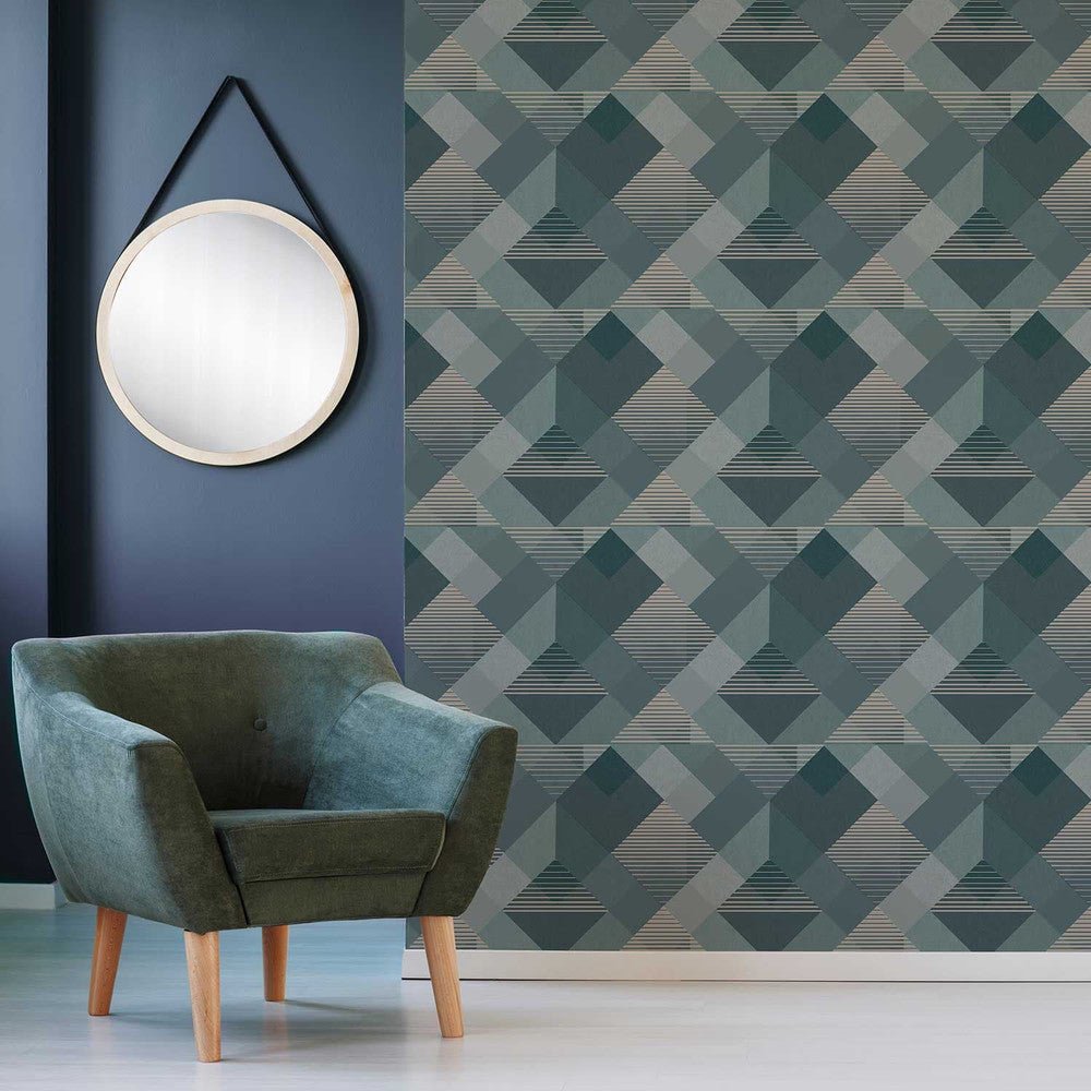 Kaleidoscope Wallpaper - Emerald - Superfresco Easy - 118687 - Premier Wallcovering