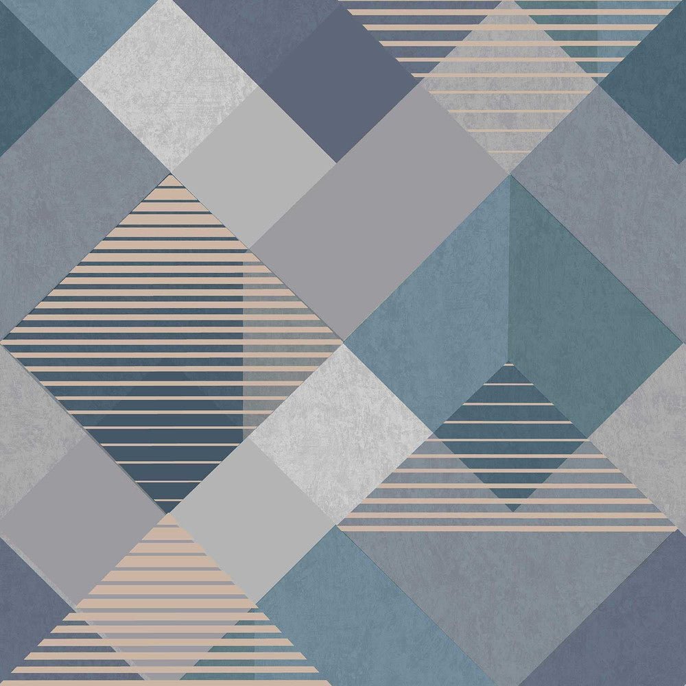 Kaleidoscope Wallpaper - Denim - Superfresco Easy - 118707 - Premier Wallcovering