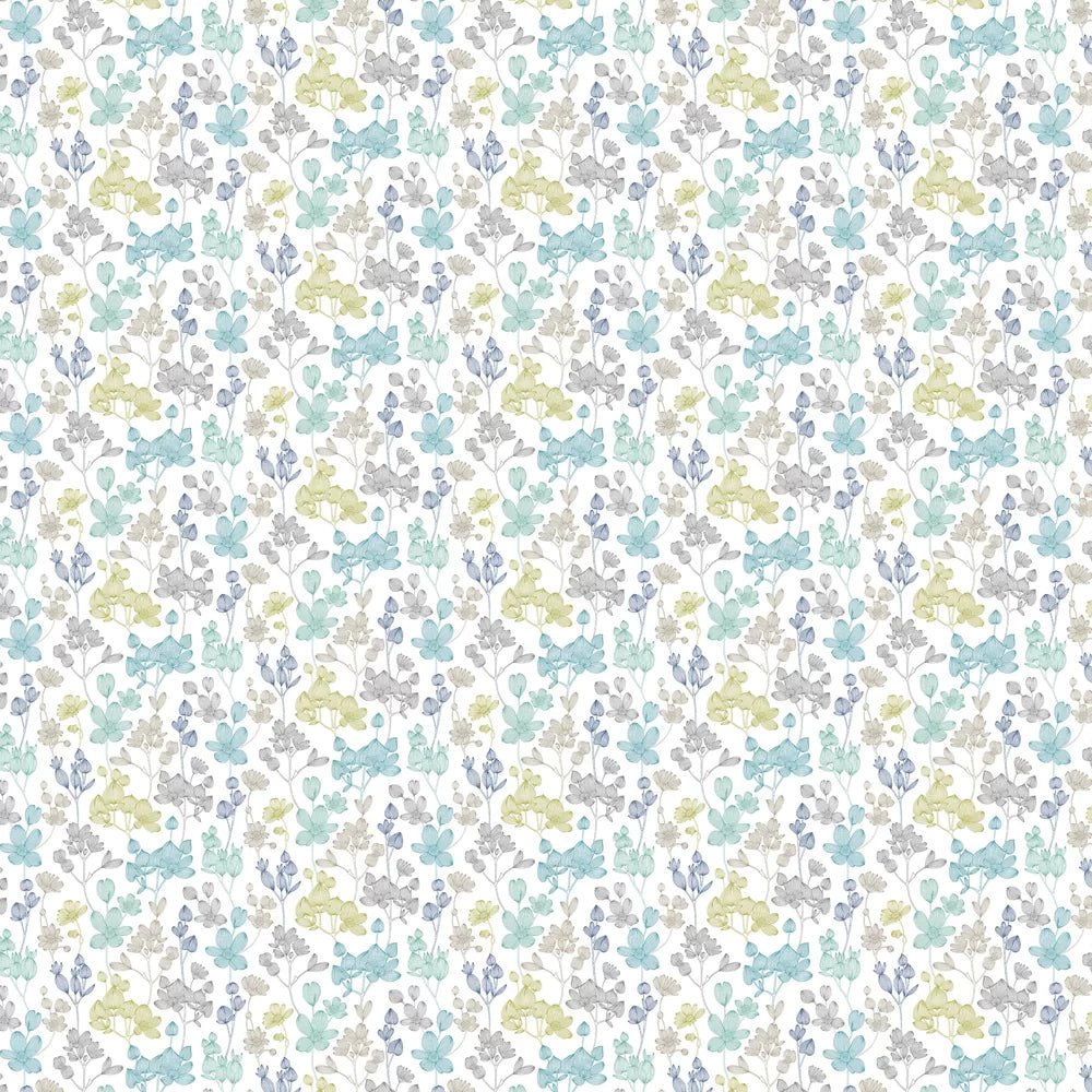 Kalina Wallpaper - Pretty Blue - Ohpopsi - JRD50135W - Premier Wallcovering
