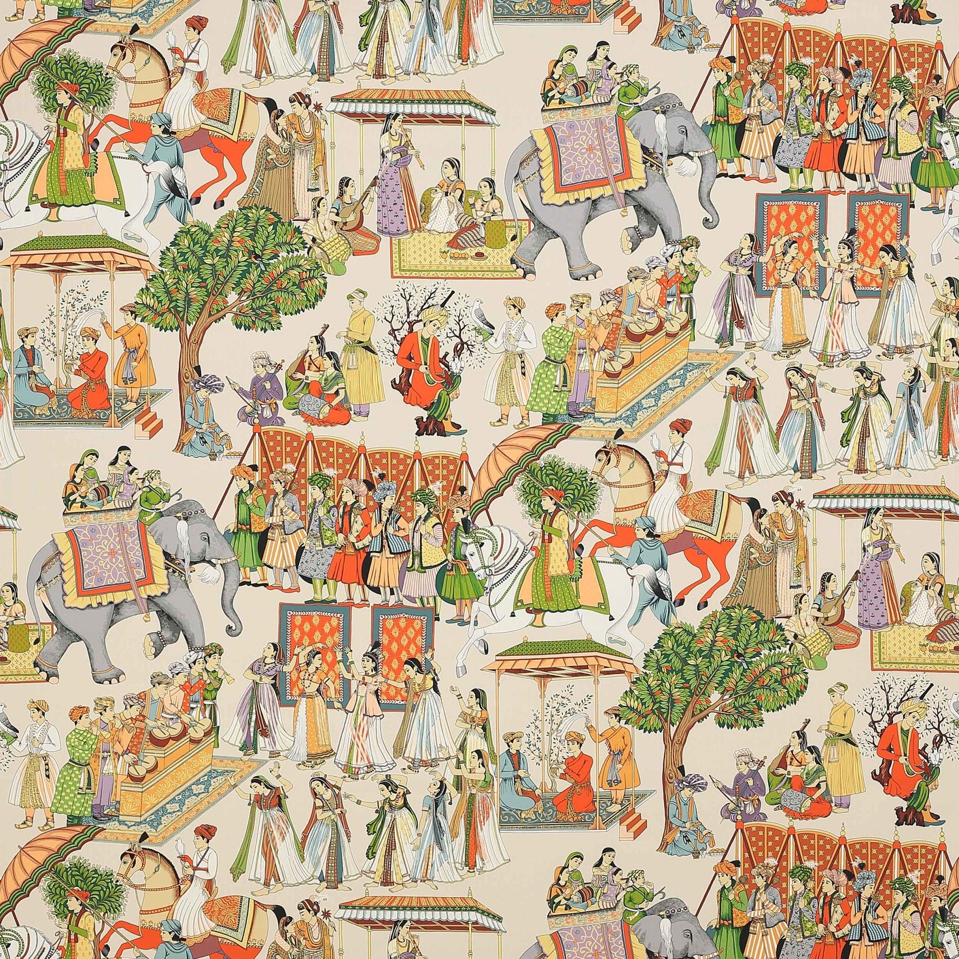 Kalinda Fabric - Tangerine - Manuel Canovas - M4028-01 - Premier Wallcovering