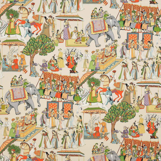 Kalinda Fabric - Tangerine - Manuel Canovas - M4028-01 - Premier Wallcovering