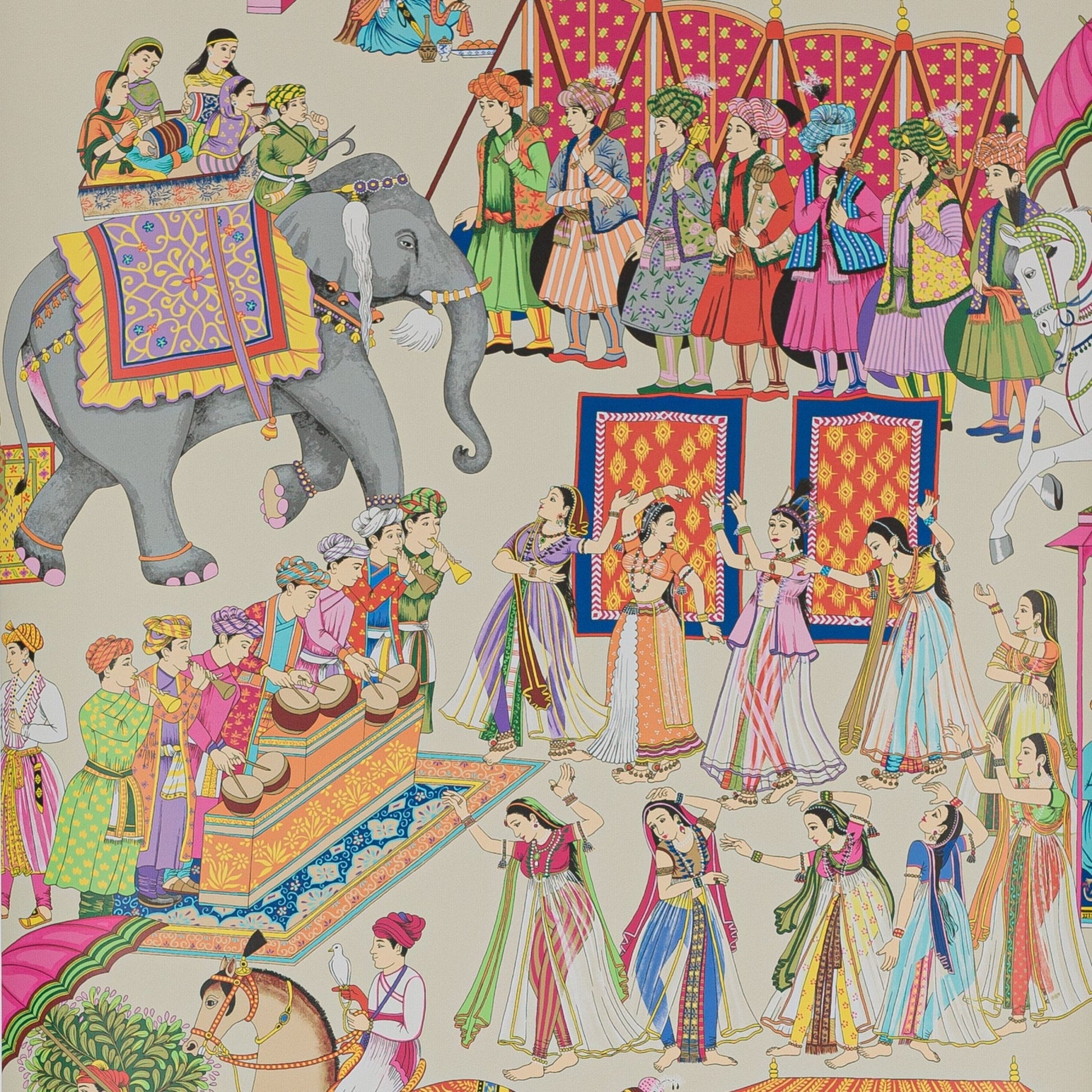 Kalinda Wallpaper - Rose Persan - Manuel Canovas - 03107-01 - Premier Wallcovering