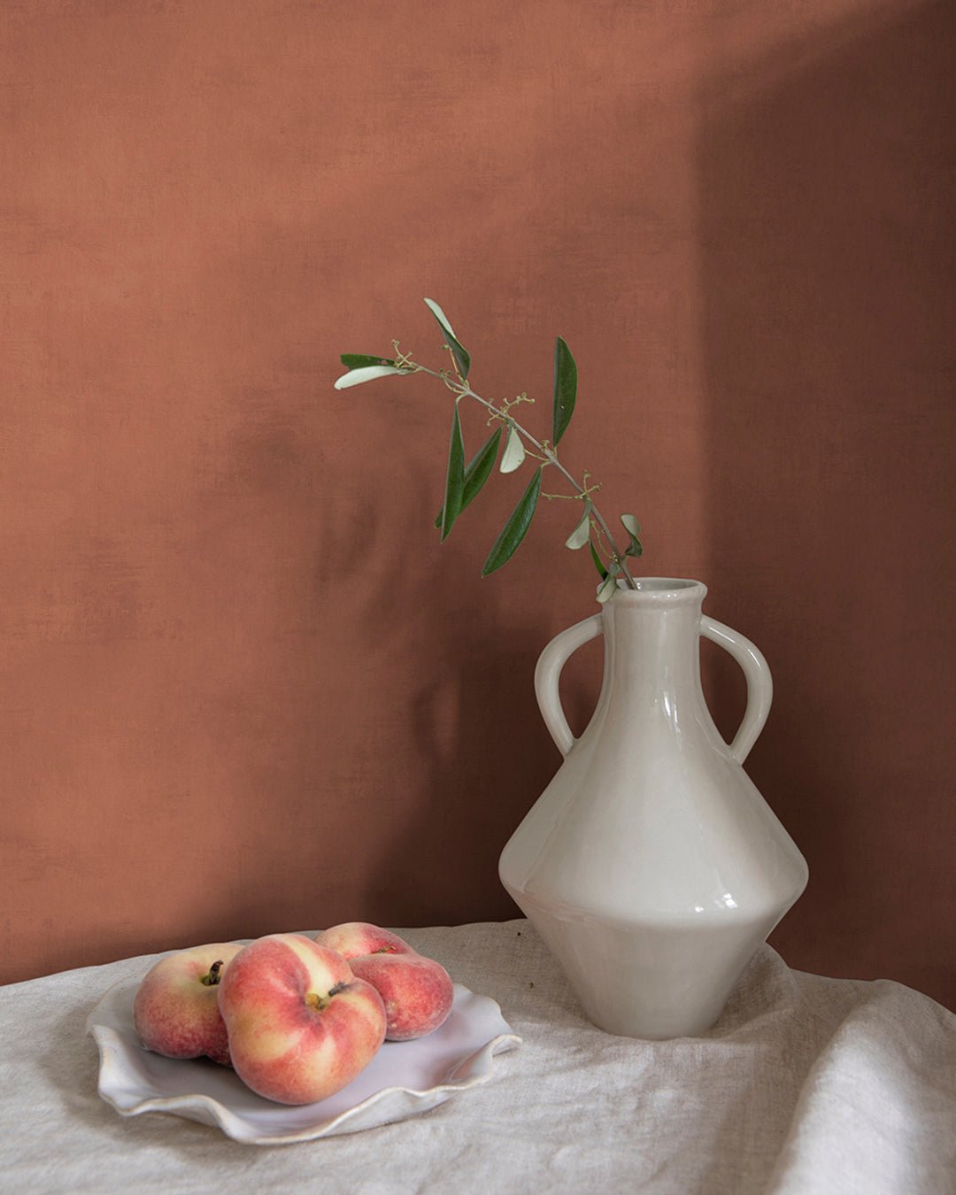 Kalk Berga Wallpaper - Brick Red - Midbec - 61047 - Premier Wallcovering