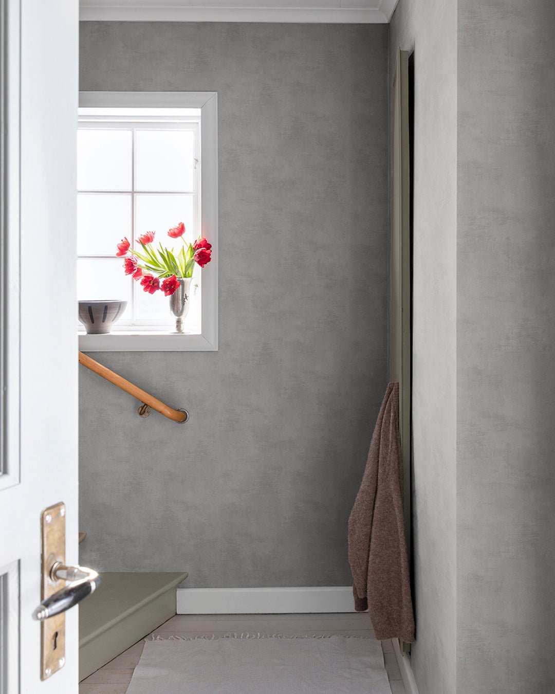 Kalk Berga Wallpaper - Gray - Midbec - 61029 - Premier Wallcovering