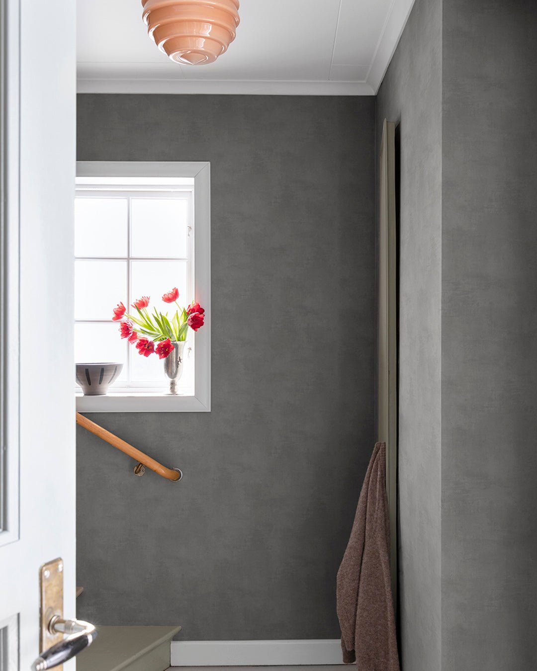 Kalk Berga Wallpaper - Dark Gray - Midbec - 61030 - Premier Wallcovering