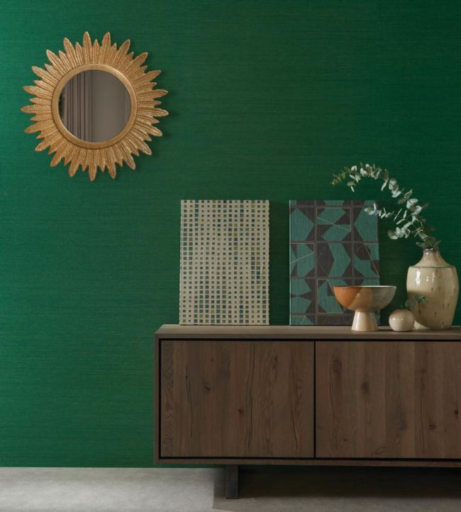Kanoko Grasscloth Wallpaper - Celadon - Osborne & Little - W7559-06 - Premier Wallcovering