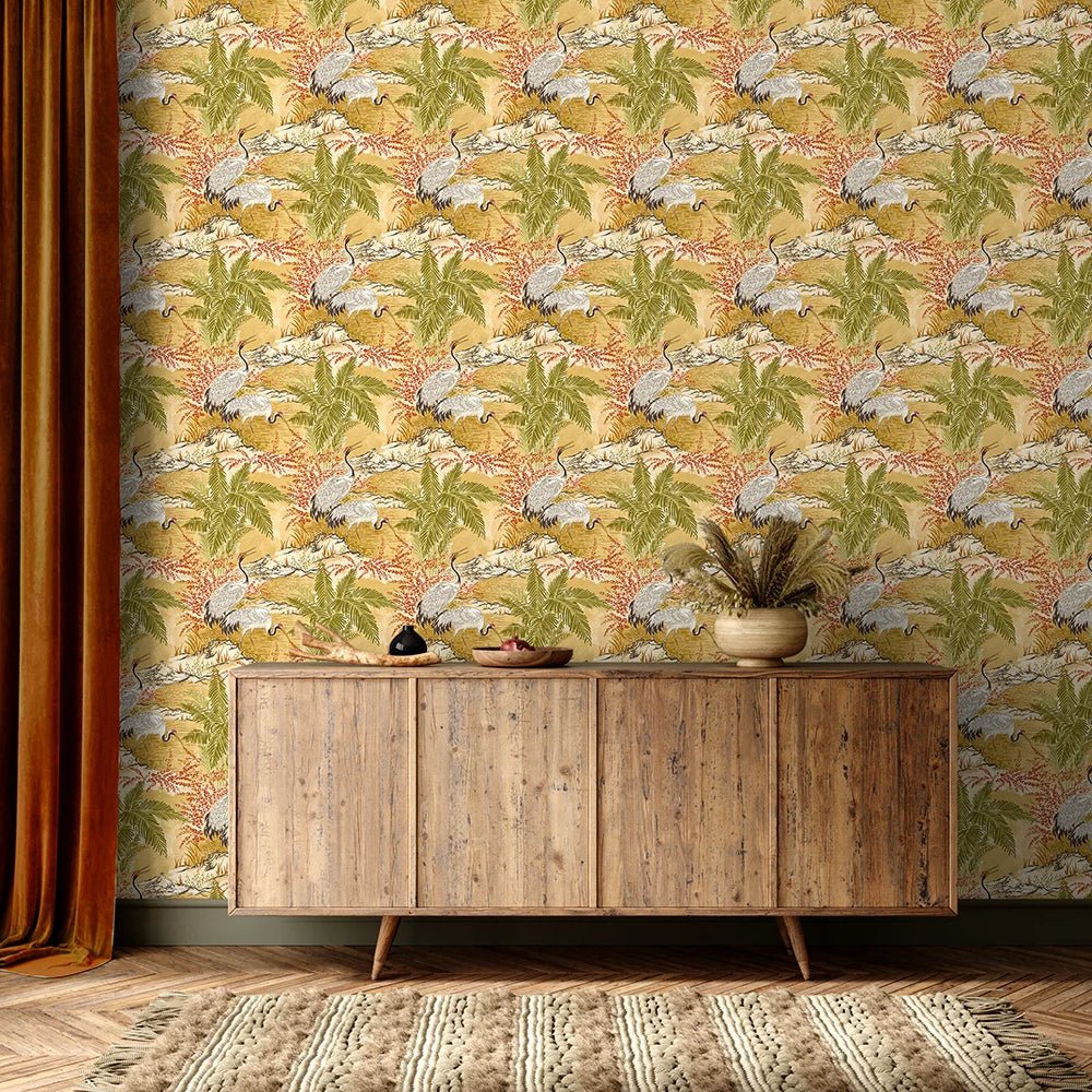 Kansho Wallpaper - Mimosa Gold - Ohpopsi - HAN50131W - Premier Wallcovering