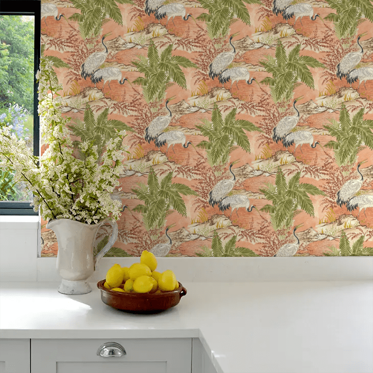 Kansho Wallpaper - Cinnamon - Ohpopsi - HAN50132W - Premier Wallcovering