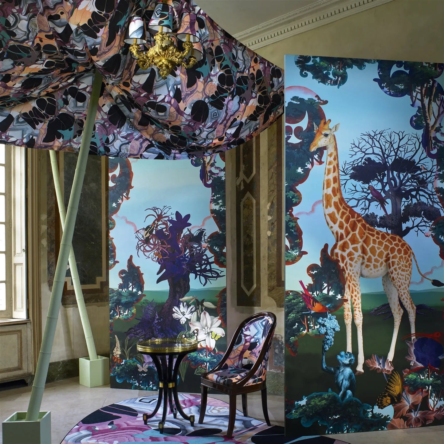 Kaoscope Fabric - Cendre - Christian Lacroix - FCL7075/01 - Premier Wallcovering