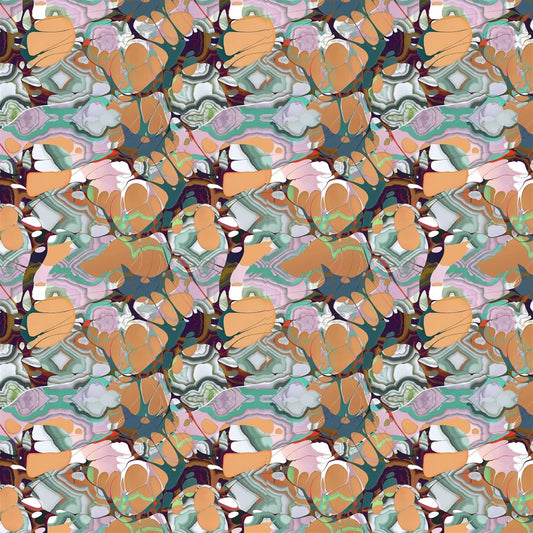Kaoscope Soft Fabric - Tangerine - Christian Lacroix - FCL7076/01 - Premier Wallcovering