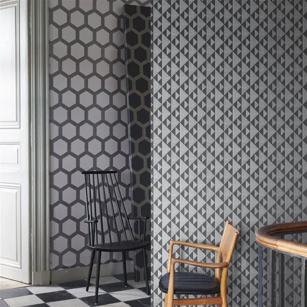 Kappazuri Wallpaper - Graphite - Designers Guild - PDG1065/01 - Premier Wallcovering