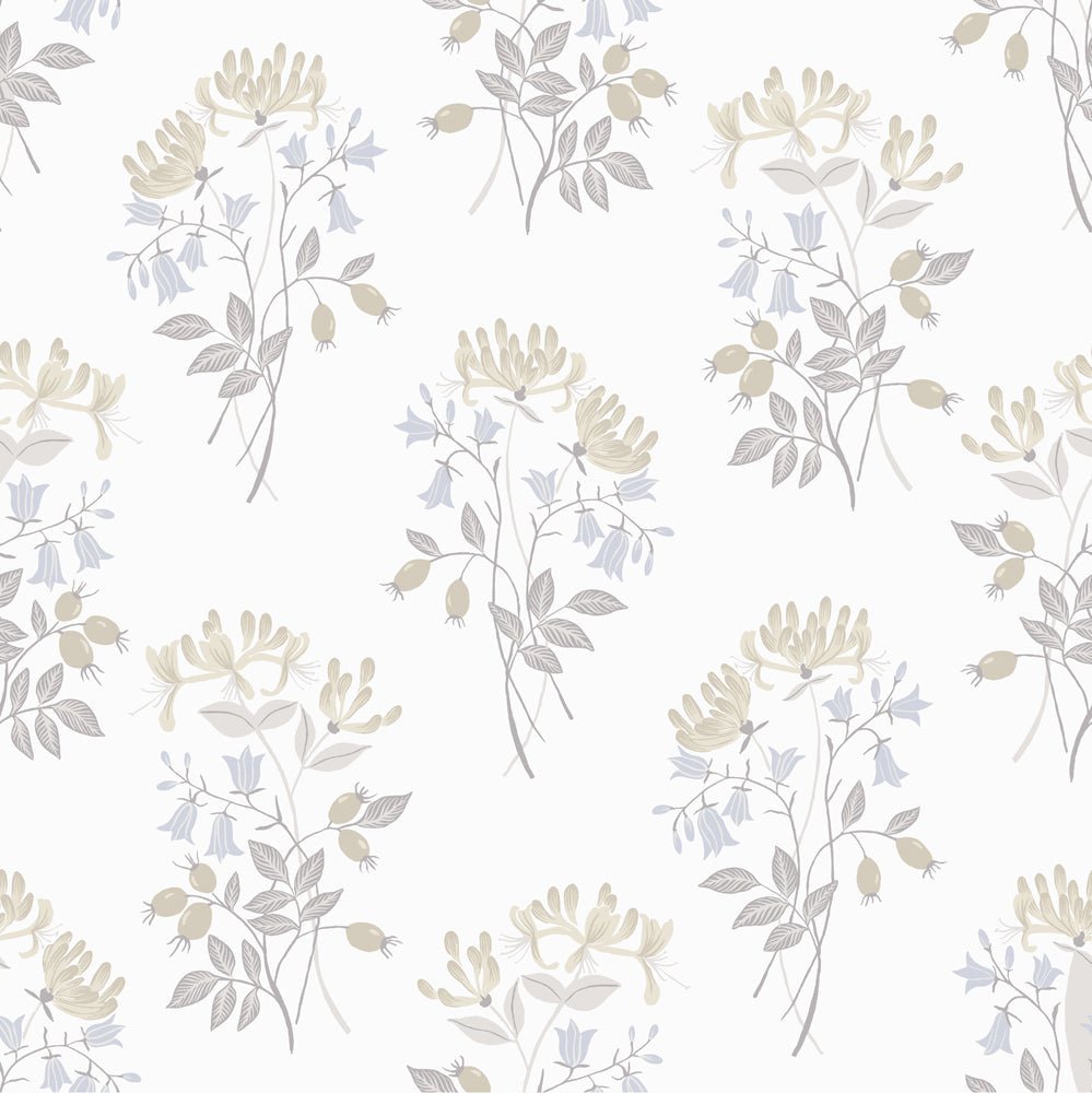 Kaprifol Wallpaper - Beige/ Gray - Midbec - 12309 - Premier Wallcovering