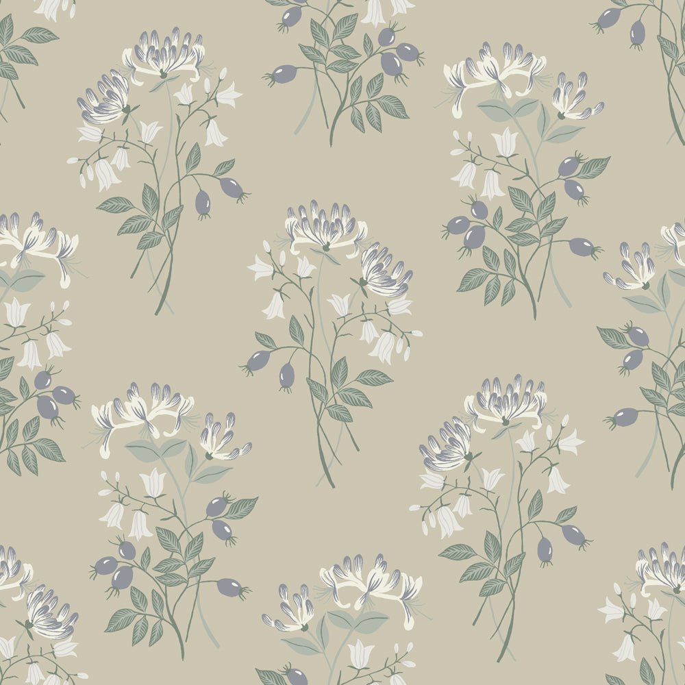 Kaprifol Wallpaper - Light Green - Midbec - 12308 - Premier Wallcovering