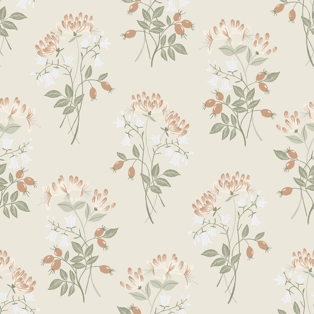 Kaprifol Wallpaper - Beige - Midbec - 12307 - Premier Wallcovering