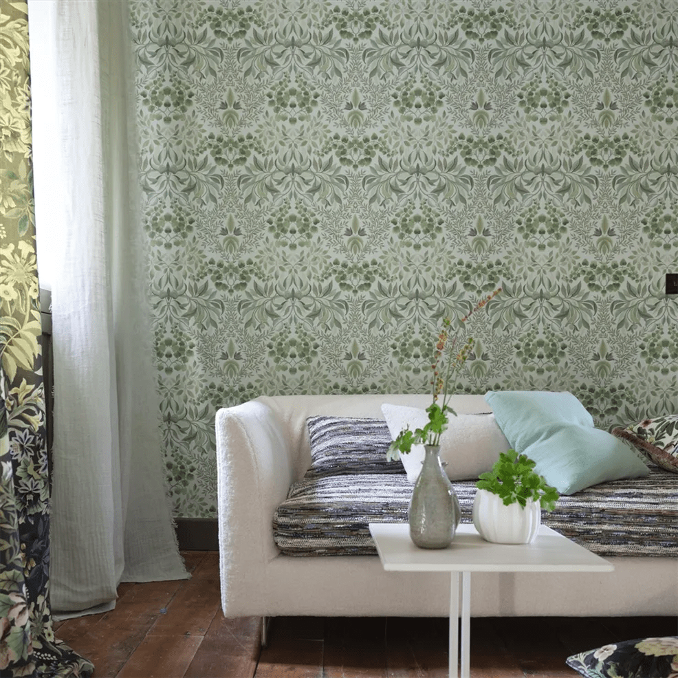 Karakusa Wallpaper - Eau de Nil - PDG1157/02 - Designers Guild - Premier Wallcovering