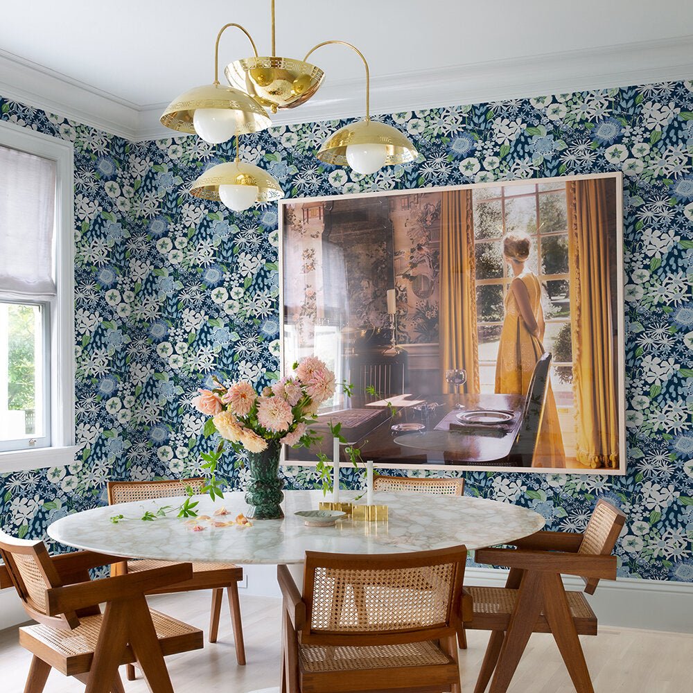 Karina Wallpaper - Blue - A Street Prints - FD26524 - Premier Wallcovering