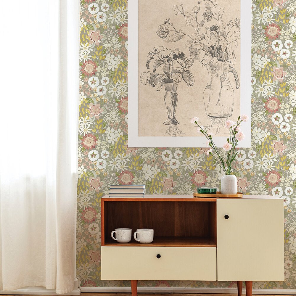 Karina Wallpaper - Natural/Pink - A Street Prints - FD26521 - Premier Wallcovering